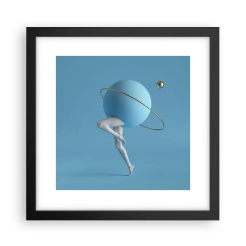 Poster in cornice nera - E i pianeti folleggiano - 30x30 cm
