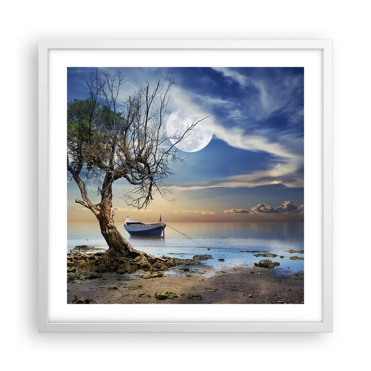 Poster in cornice bianca - È la fine o l'inizio? - 50x50 cm