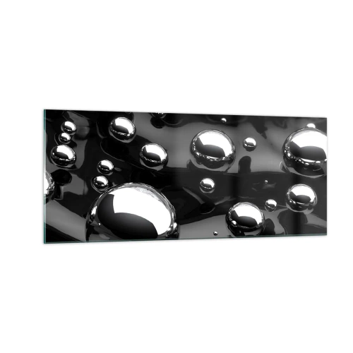 Quadro su vetro - Toni di nero - 100x40 cm