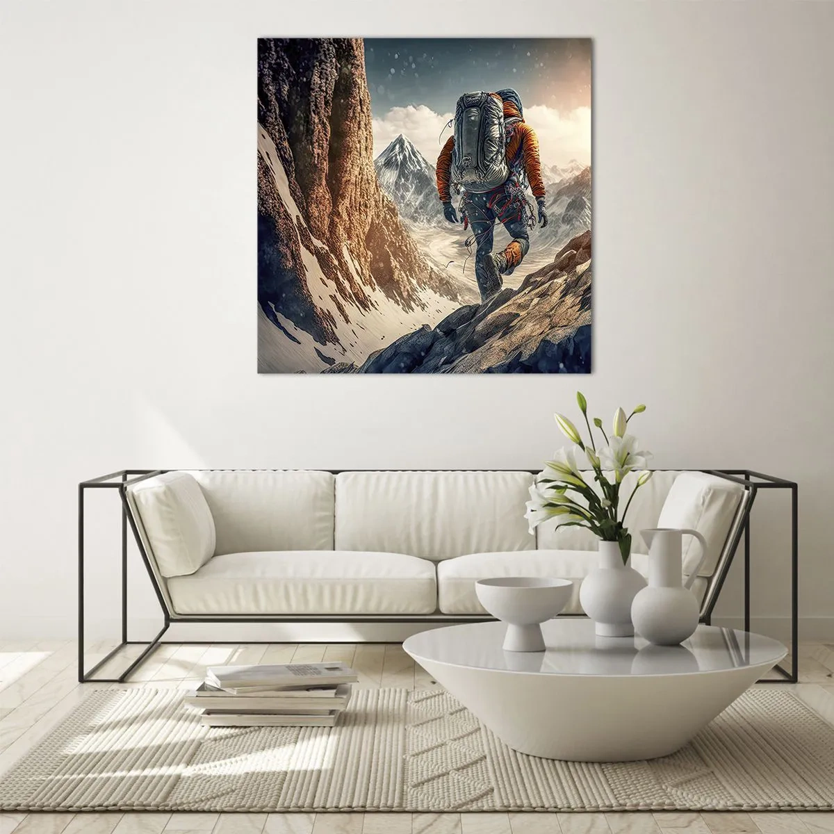 Quadro su vetro - Guerriero solitario - 30x30 cm