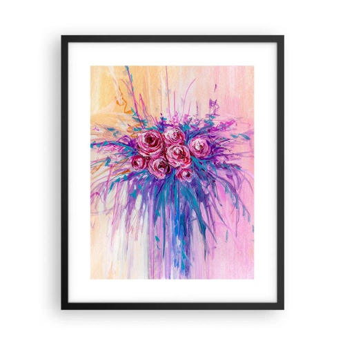 Poster in cornice nera - Fontana rosa - 40x50 cm