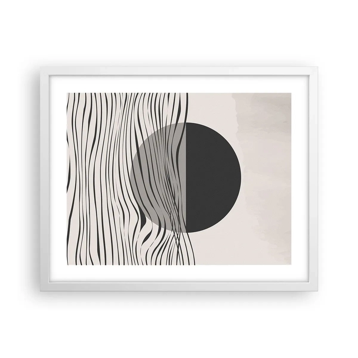 Poster in cornice bianca - Composizione a metà - 50x40 cm