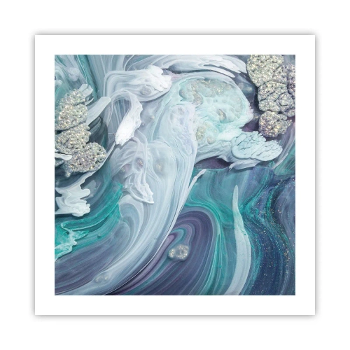 Poster - Correnti di blu - 50x50 cm