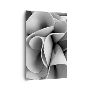 Quadro su tela - Stampe su Tela - Dettagli in bianco e nero di forme astratte - 80x120cm - Avviene nello spazio - Decorazione murale moderna per soggiorno e camera da letto ARTTOR