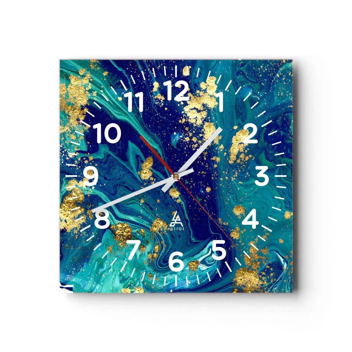 Orologio da parete - Orologio in Vetro - Petali di sole - 40x40 cm