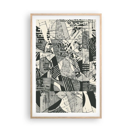 Poster in cornice rovere chiaro - Dinamica della contemporaneità - 61x91 cm