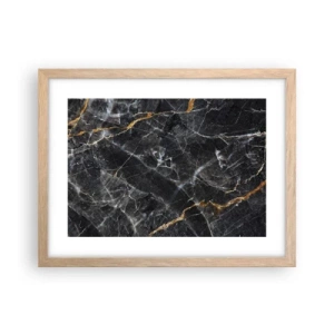 Poster in cornice rovere chiaro - La vita interiore delle pietre - 40x30 cm