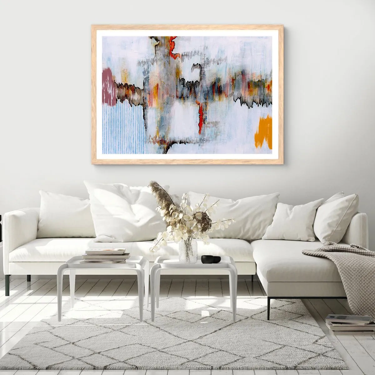 Poster in cornice rovere chiaro - Scritto sull'acqua - 91x61 cm