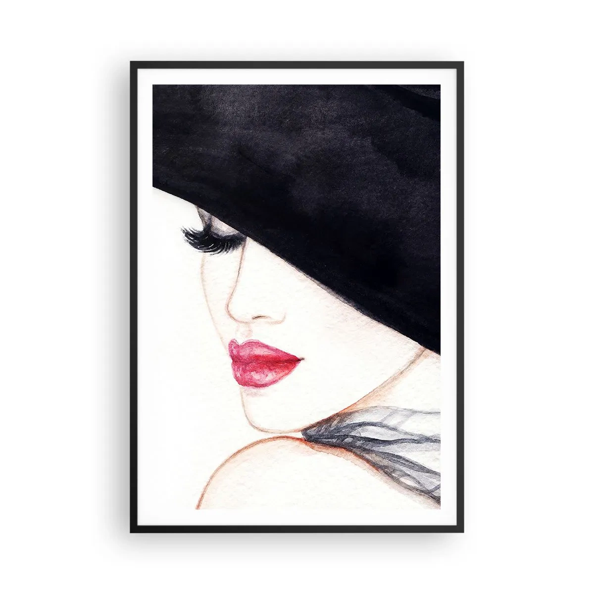 Poster in cornice nera - Eleganza e sensualità - 70x100 cm