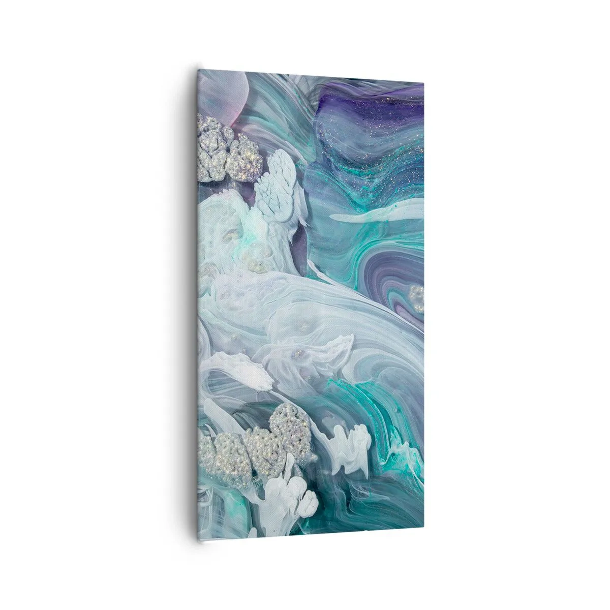 Quadro su tela - Stampe su Tela - Correnti di blu - 65x120 cm