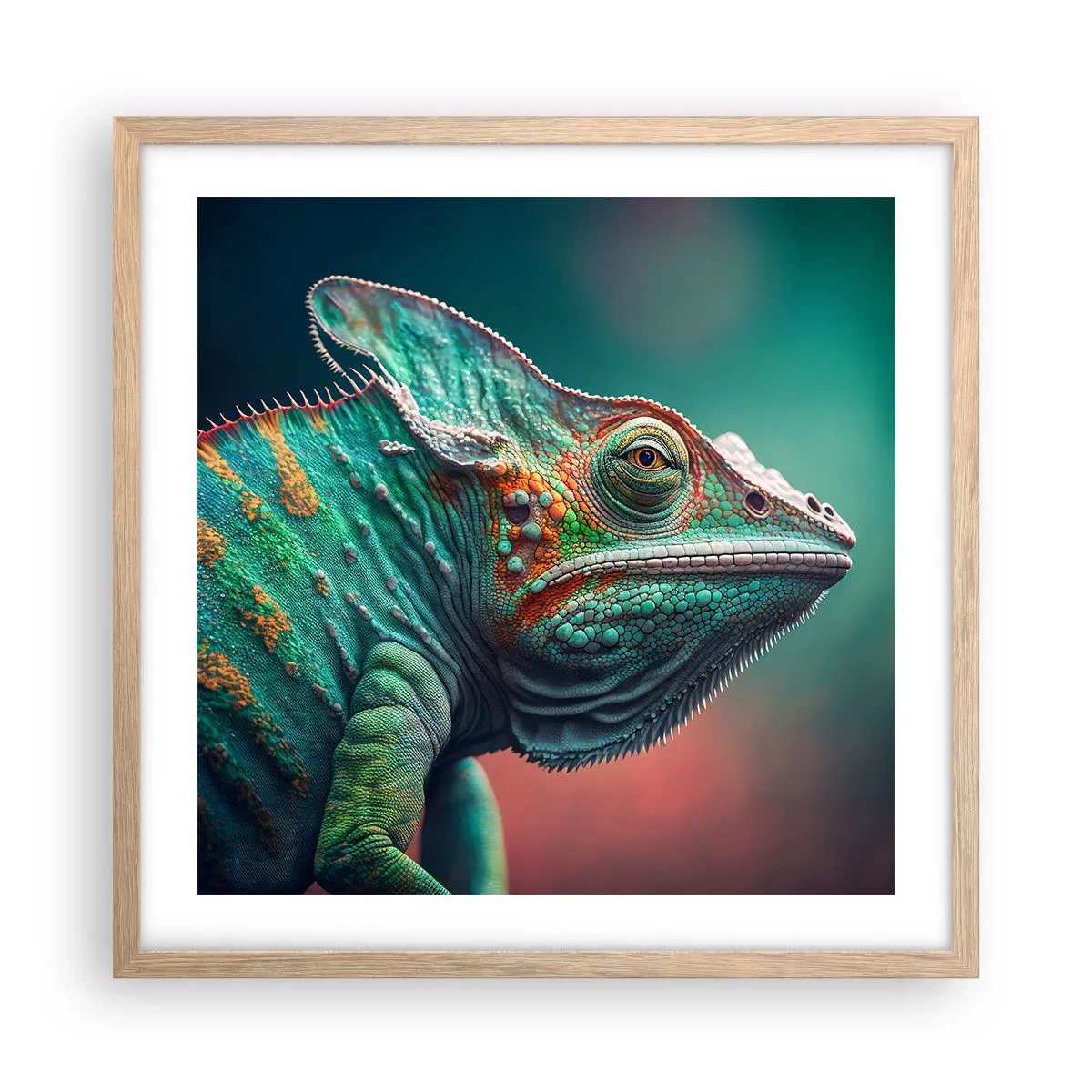 Poster in cornice rovere chiaro - Mi vedi? Non va bene... - 50x50 cm