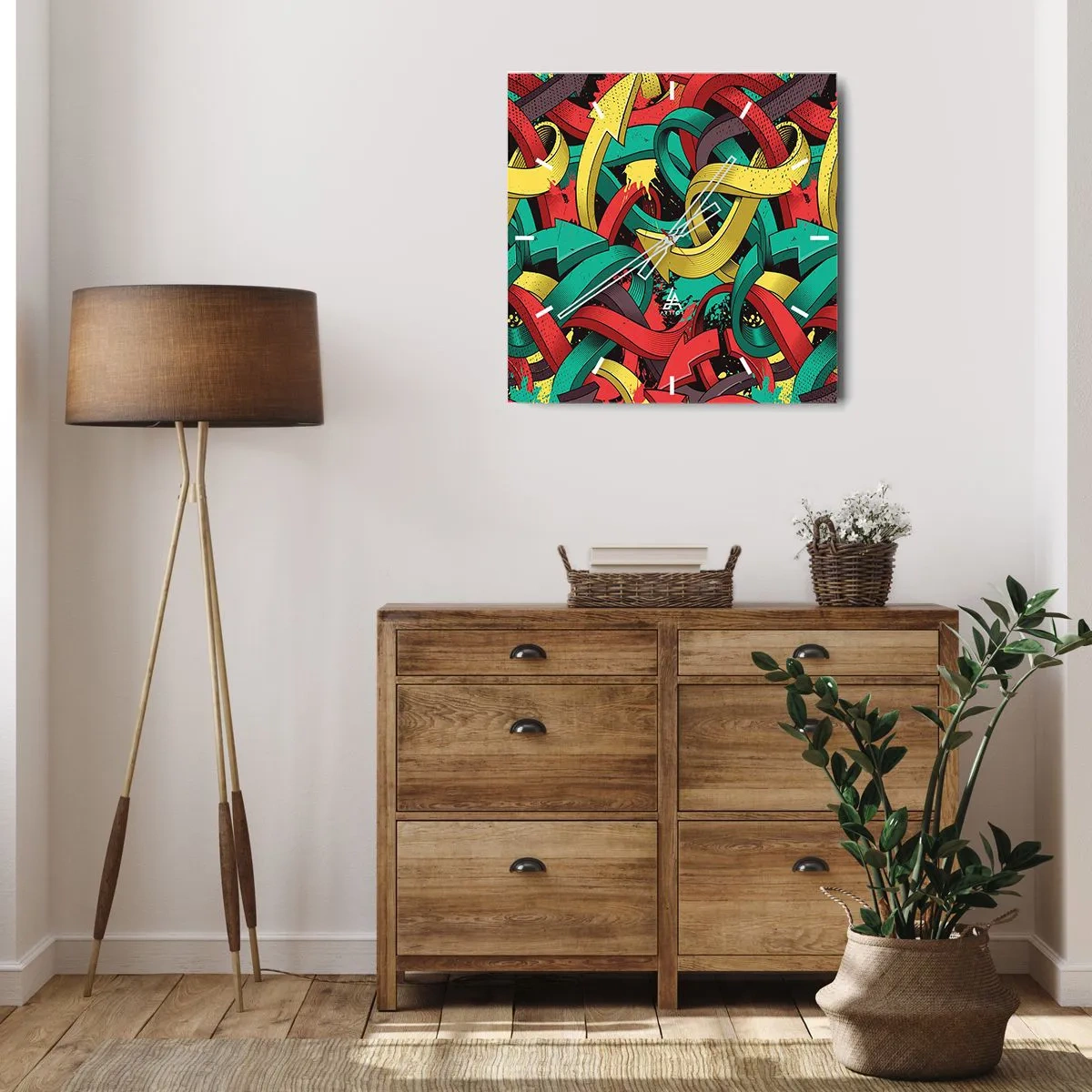 Orologio da parete - Orologio in Vetro - Qual è la via giusta? - 30x30 cm