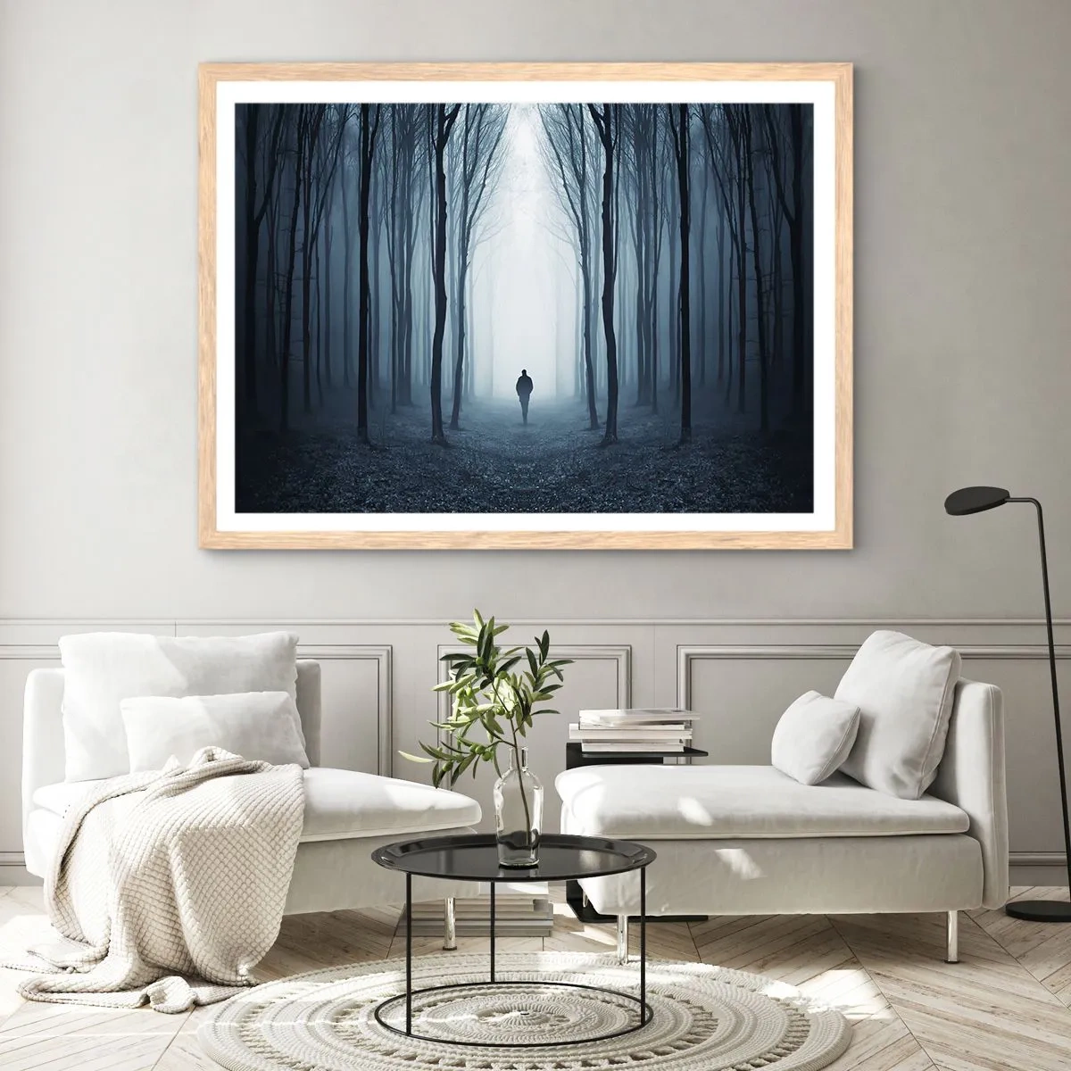 Poster in cornice rovere chiaro - E tutto è semplice e chiaro - 91x61 cm