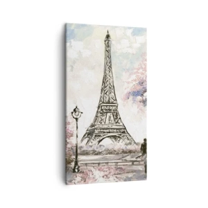 Quadro su tela - Stampe su Tela - Passeggiata a Parigi in aprile - 45x80 cm