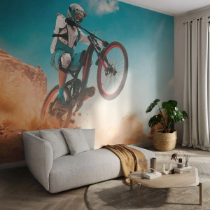 Fotomurali Autoadesivo Deluxe Sticker - Il demone della follia ciclistica - Bicicletta, Velocità, Competizioni sportive - 350x256 cm