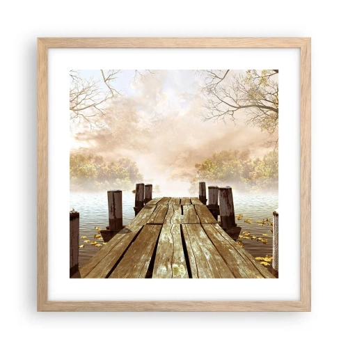 Poster in cornice rovere chiaro - La mite melanconia autunnale - 40x40 cm