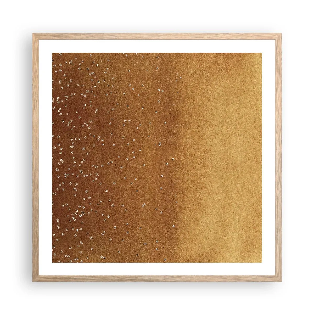 Poster in cornice rovere chiaro - La nascita della luce - 60x60 cm