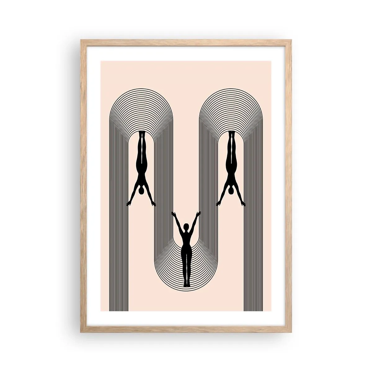 Poster in cornice rovere chiaro - Sottosopra - 50x70 cm