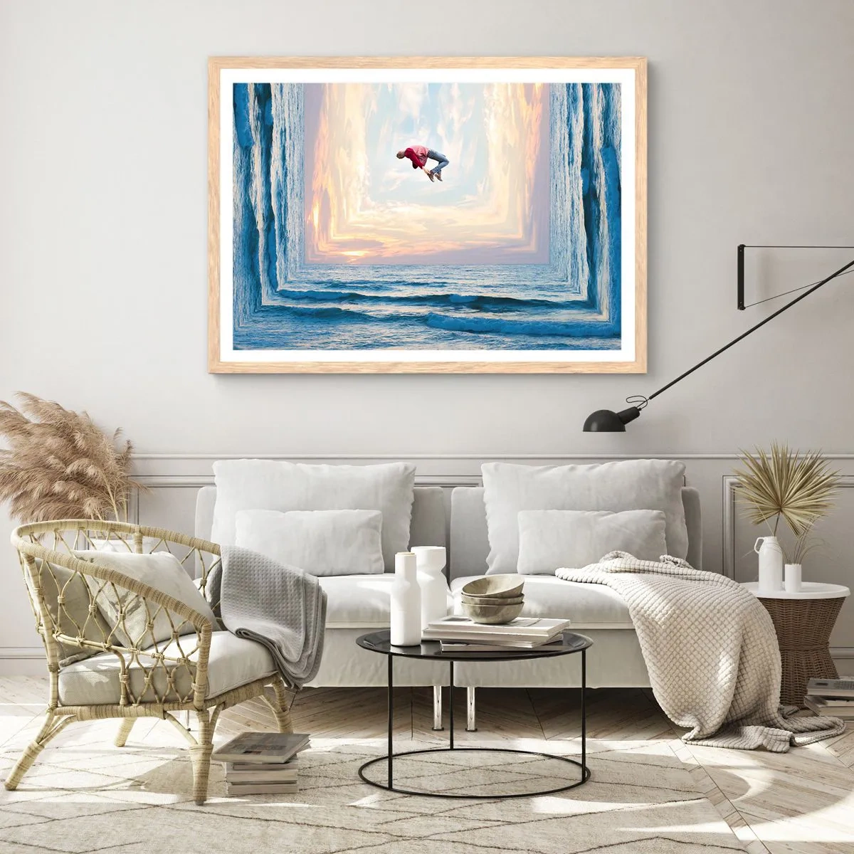 Poster in cornice rovere chiaro - In un'altra dimensione - 70x50 cm