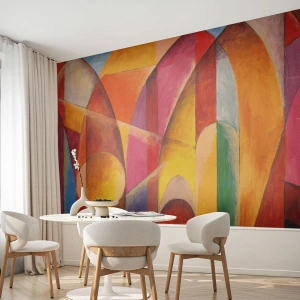 Fotomurali Premium Canvas - La cattedrale del sole - Astrazione, Pezzo, Arte Moderna - 350x256 cm