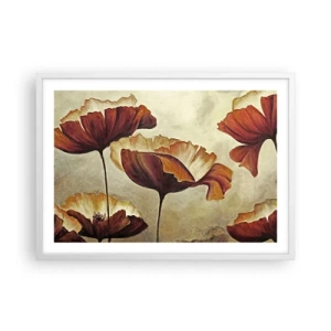 Poster in cornice bianca - Nei prati e nei campi - 70x50 cm