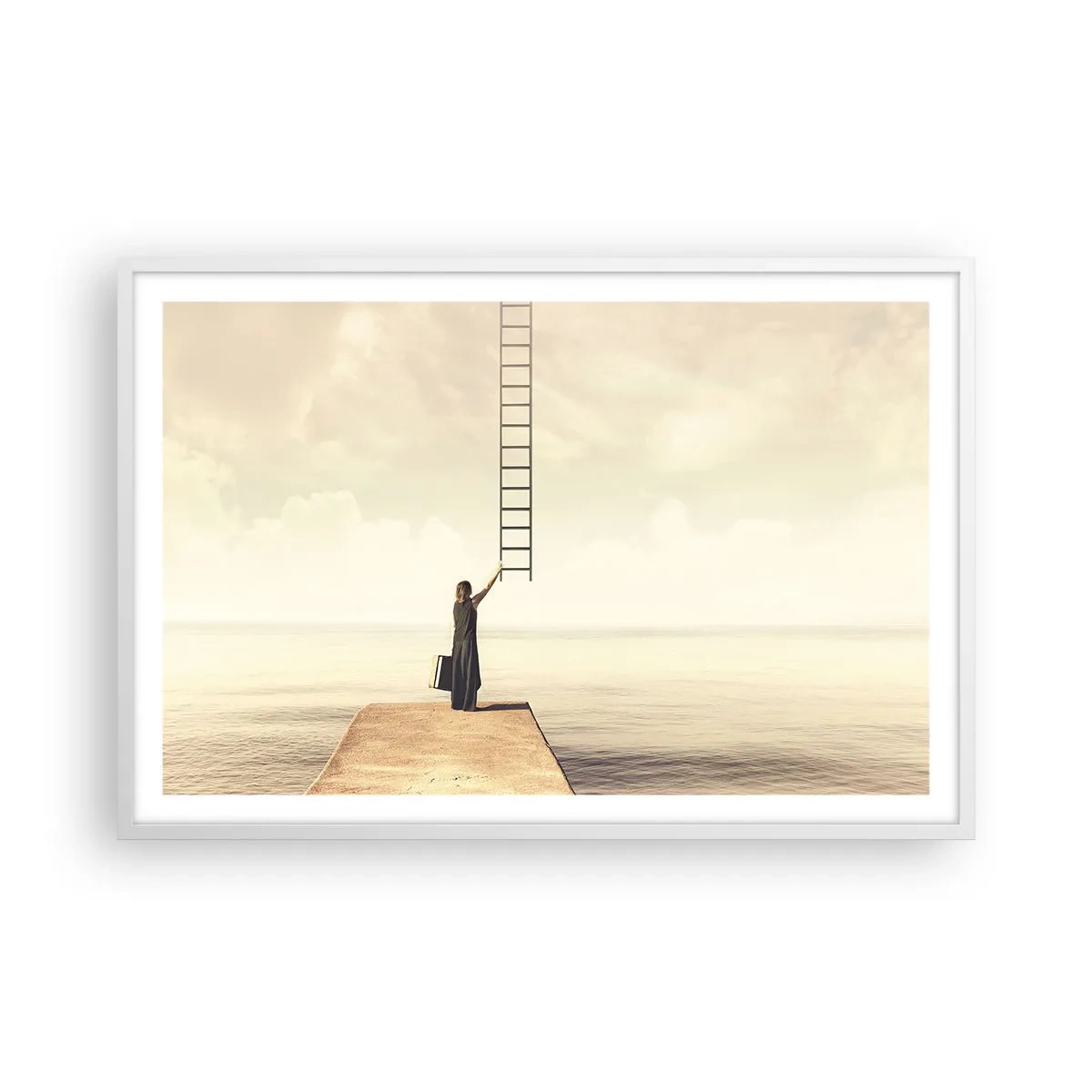 Poster in cornice bianca - Viaggio magico - 91x61 cm