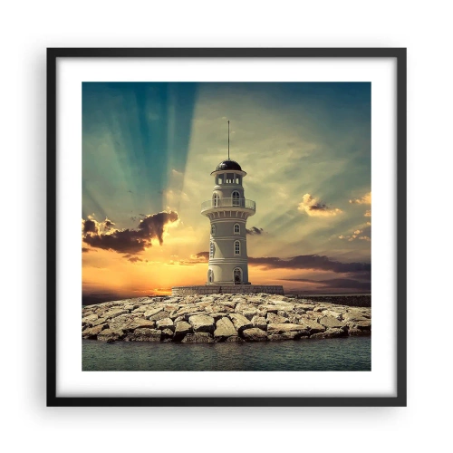 Poster in cornice nera - Luce - Bontà - Bellezza - 50x50 cm