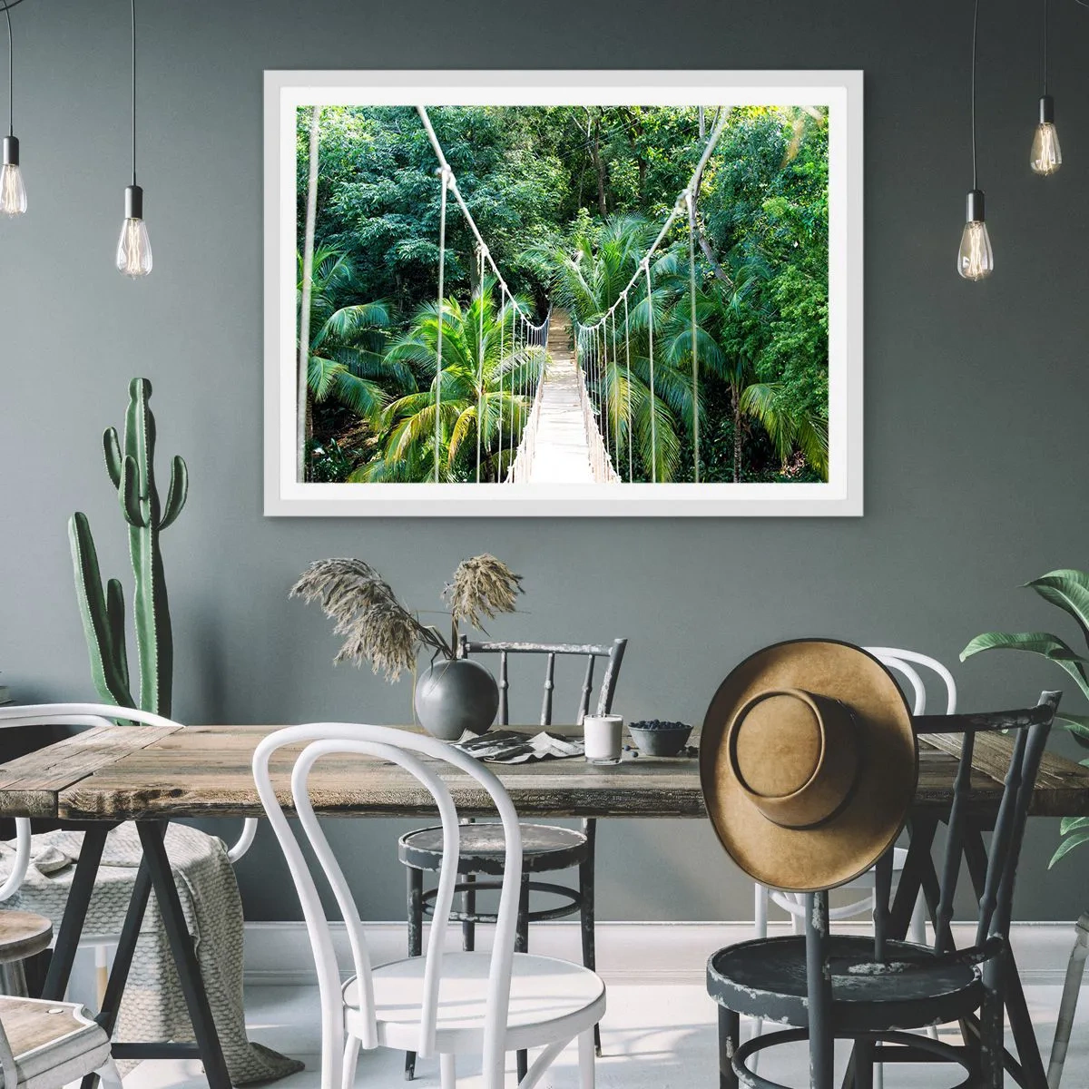 Poster in cornice bianca - Welcome to the jungle! - 91x61 cm