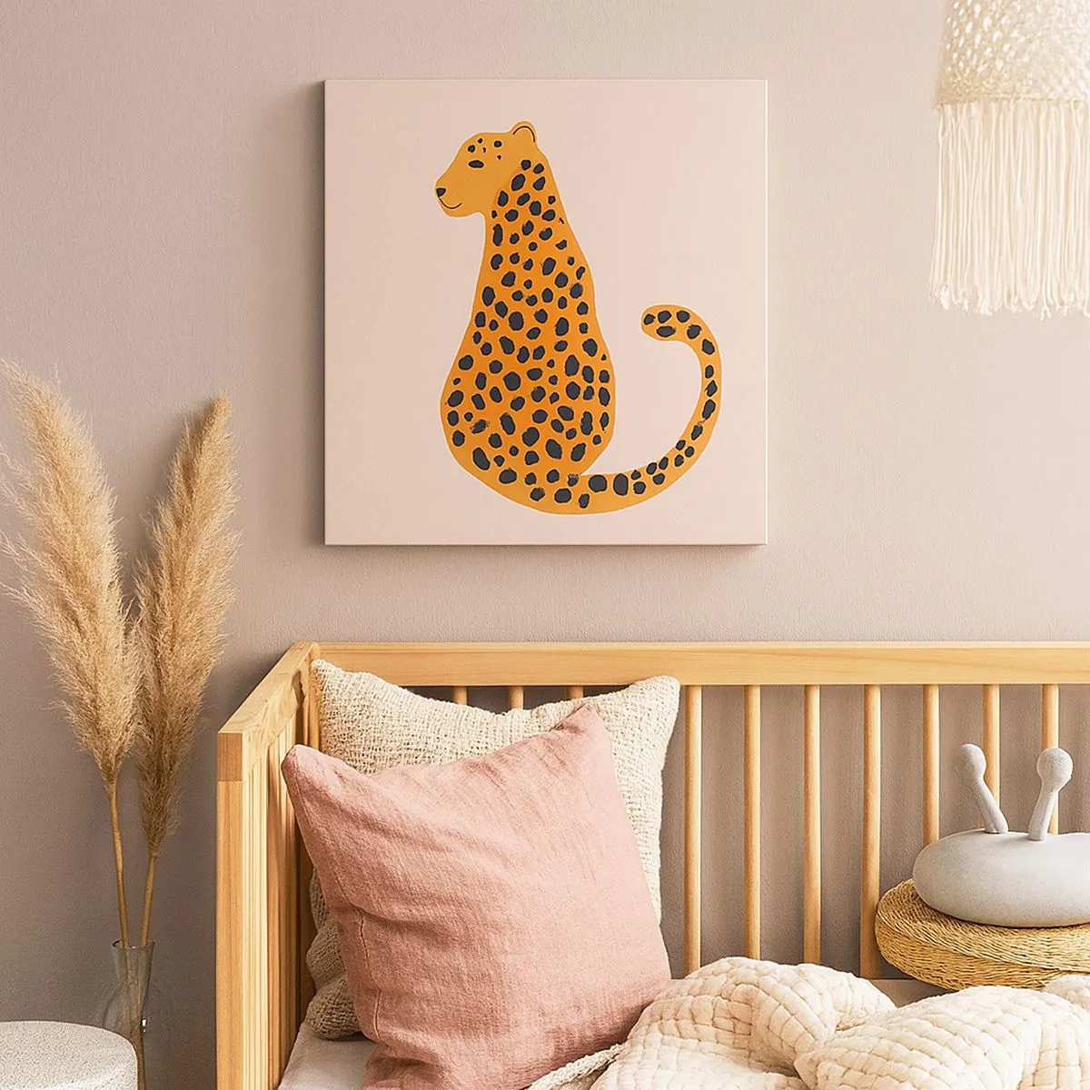 Quadro su tela - Stampe su Tela - Il leopardo è un motivo di moda - 30x30 cm