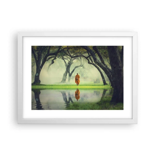 Poster in cornice bianca - In cammino verso l'illuminazione - 40x30 cm