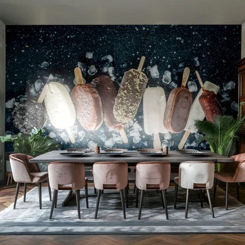 Fotomurali Autoadesivo Deluxe Sticker - Il sapore della calda estate - Gelato, Gastronomia, Cibo - 250x175 cm