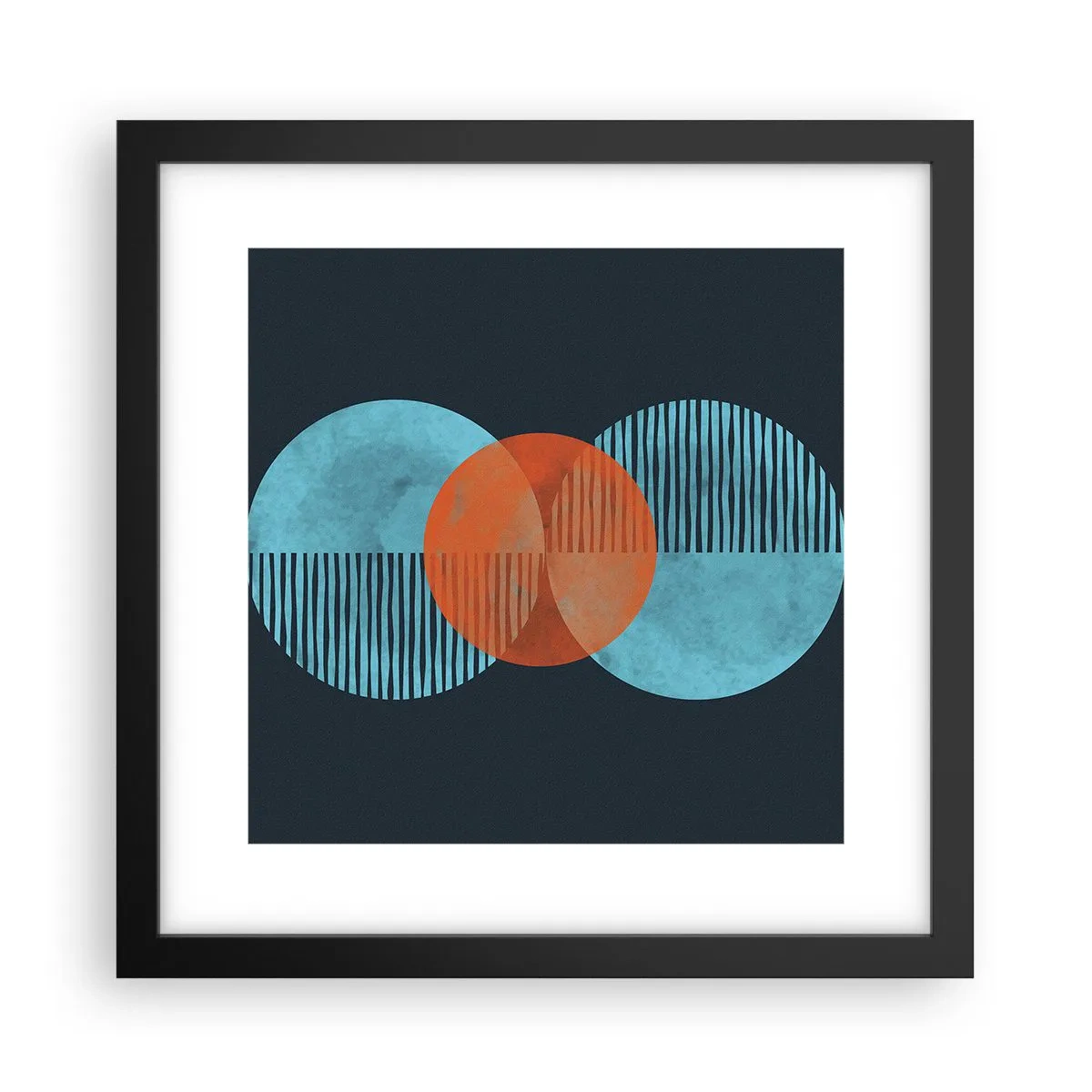 Poster in cornice nera - Composizione simmetrica - 30x30 cm
