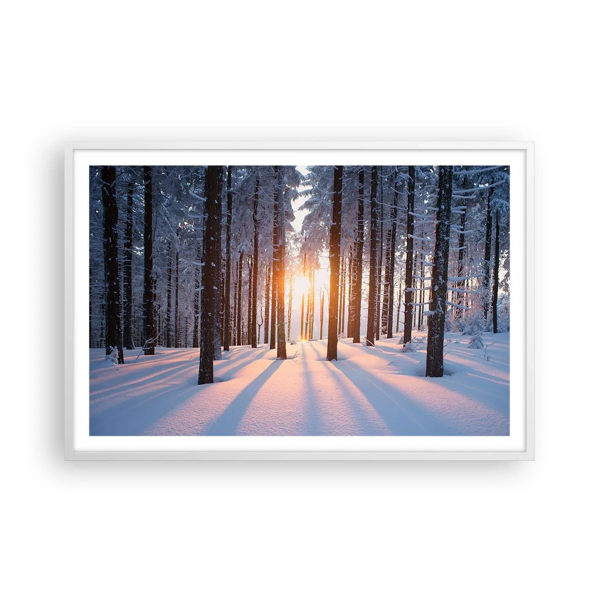 Poster in cornice bianca - Decisamente nero su bianco - 91x61 cm