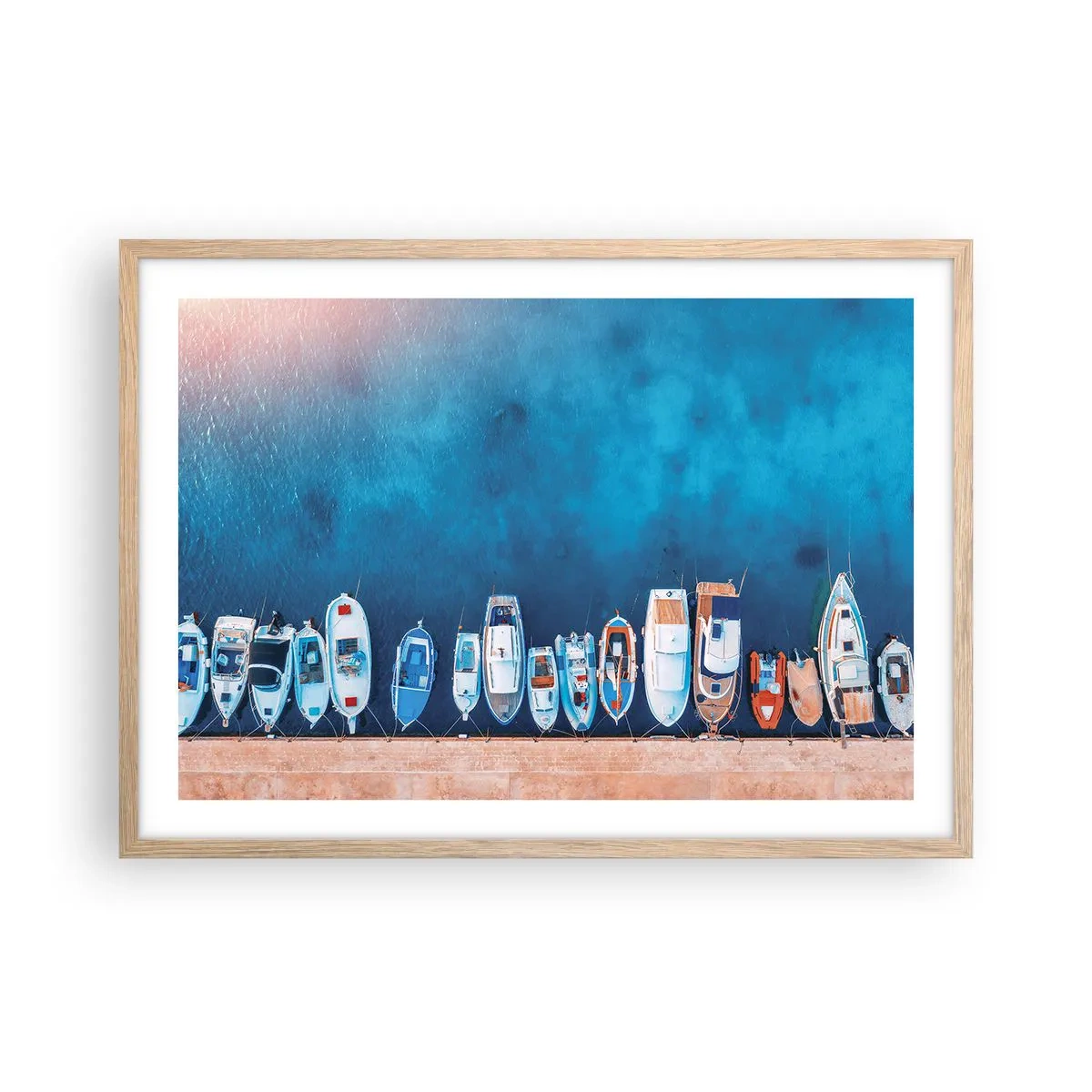 Poster in cornice rovere chiaro - In una fila - 70x50 cm