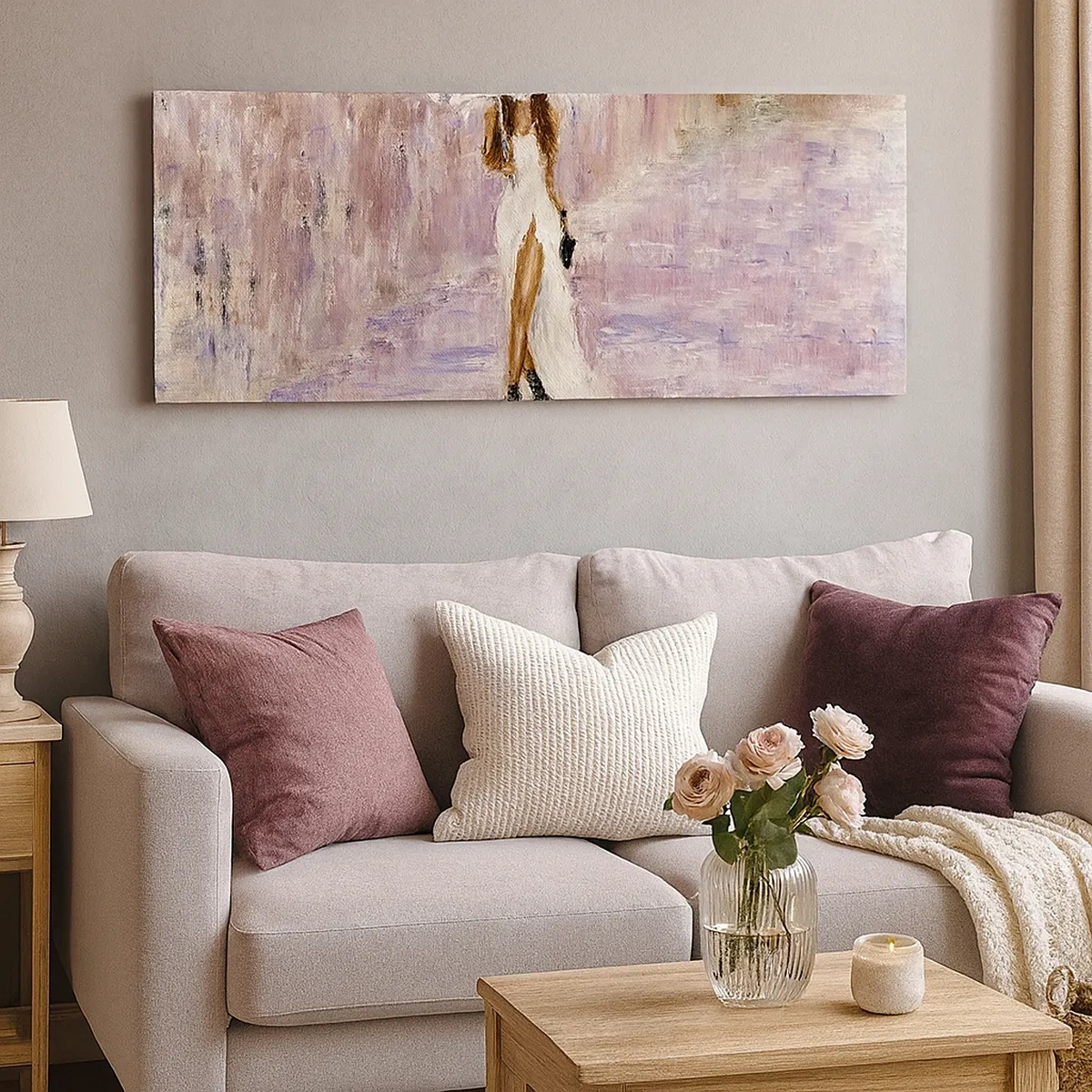 Quadro su tela - Stampe su Tela - Nella pioggia lilla - 30x30 cm