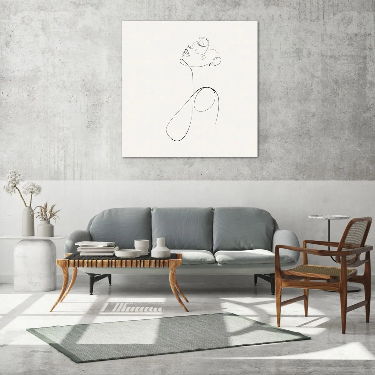 Quadro su vetro - Avvolta nei sogni - 70x70 cm