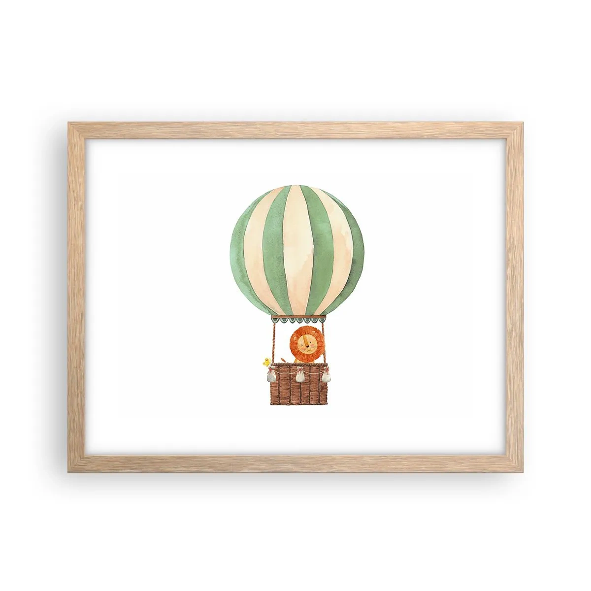 Poster in cornice rovere chiaro - I viaggi del leone - 40x30 cm