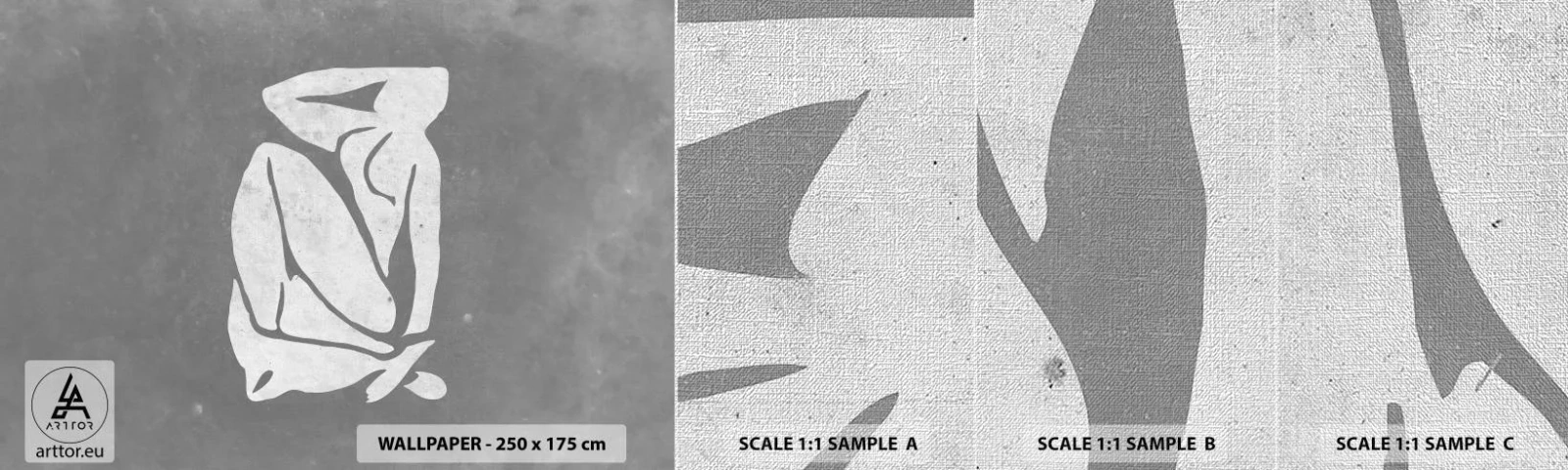 Campione di Fotomurale Premium Canvas - Pensierosa - Minimalista, Atto, Delicato - 100x30 cm