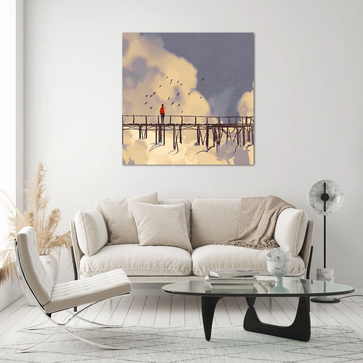 Quadro su vetro - Nostalgia del cielo - 40x40 cm