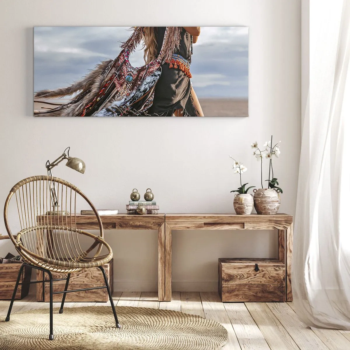Quadro su tela - Stampe su Tela - La donna dello sciamano - 100x40 cm