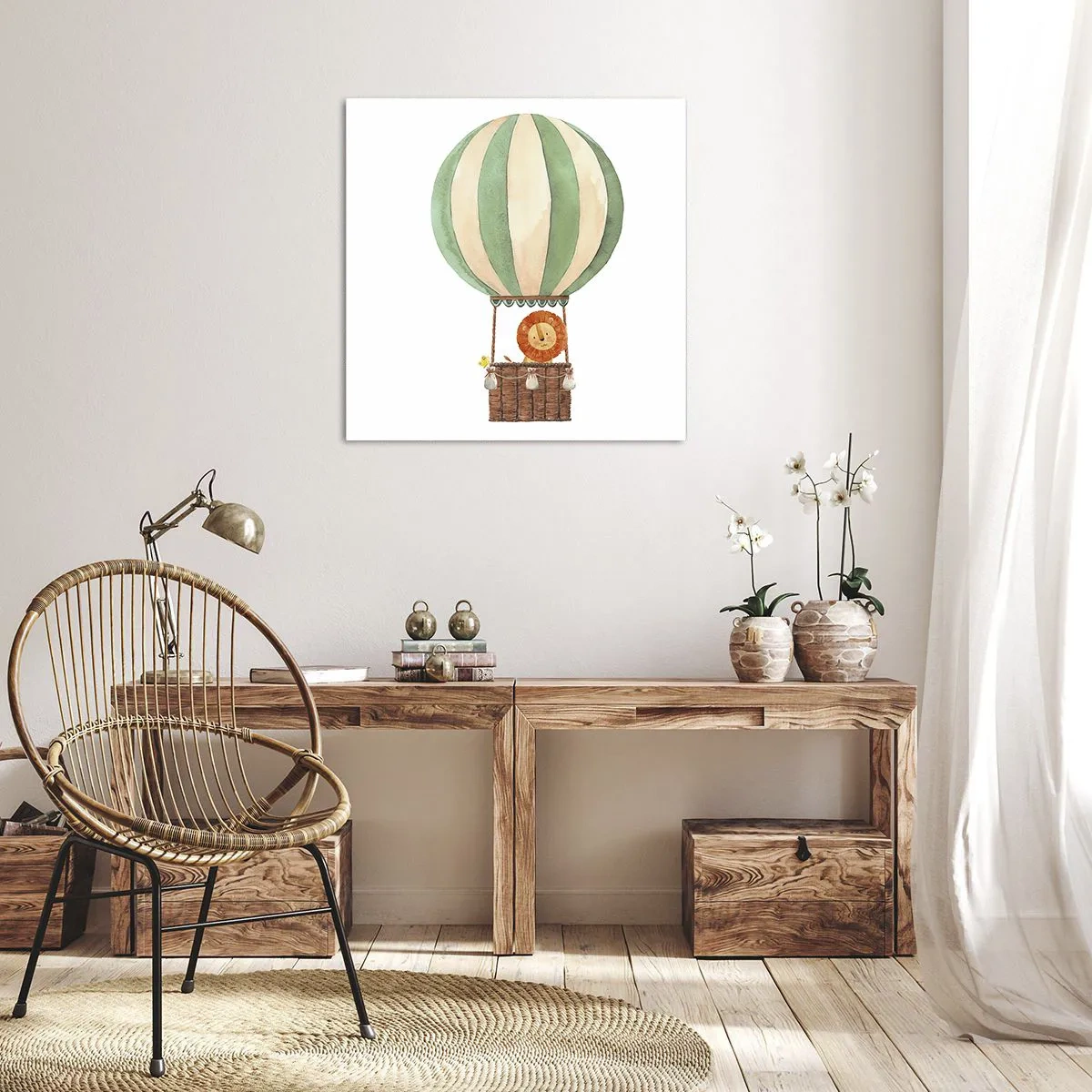 Quadro su tela - Stampe su Tela - I viaggi del leone - 30x30 cm