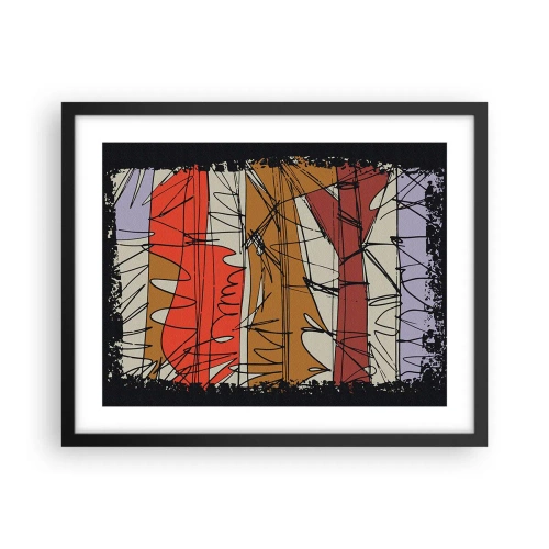 Poster in cornice nera - Composizione spontanea - 50x40 cm