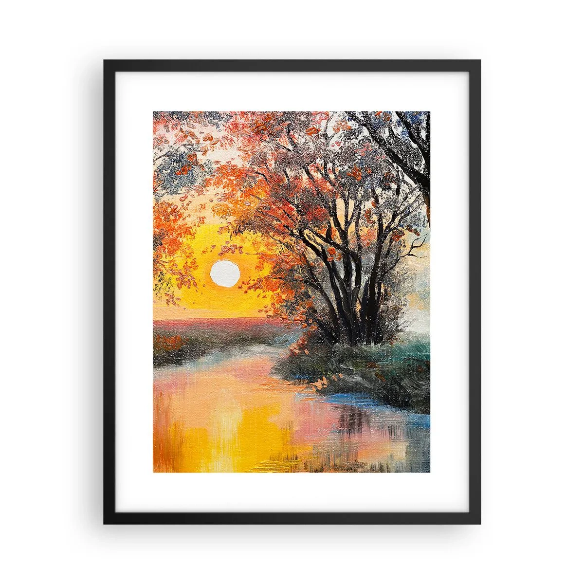 Poster in cornice nera - Atmosfera autunnale - 40x50 cm