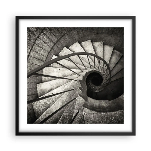 Poster in cornice nera - Salire e scendere - 50x50 cm