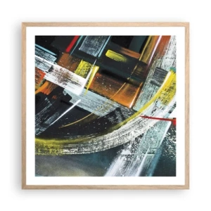 Poster in cornice rovere chiaro - L'energia del movimento - 60x60 cm