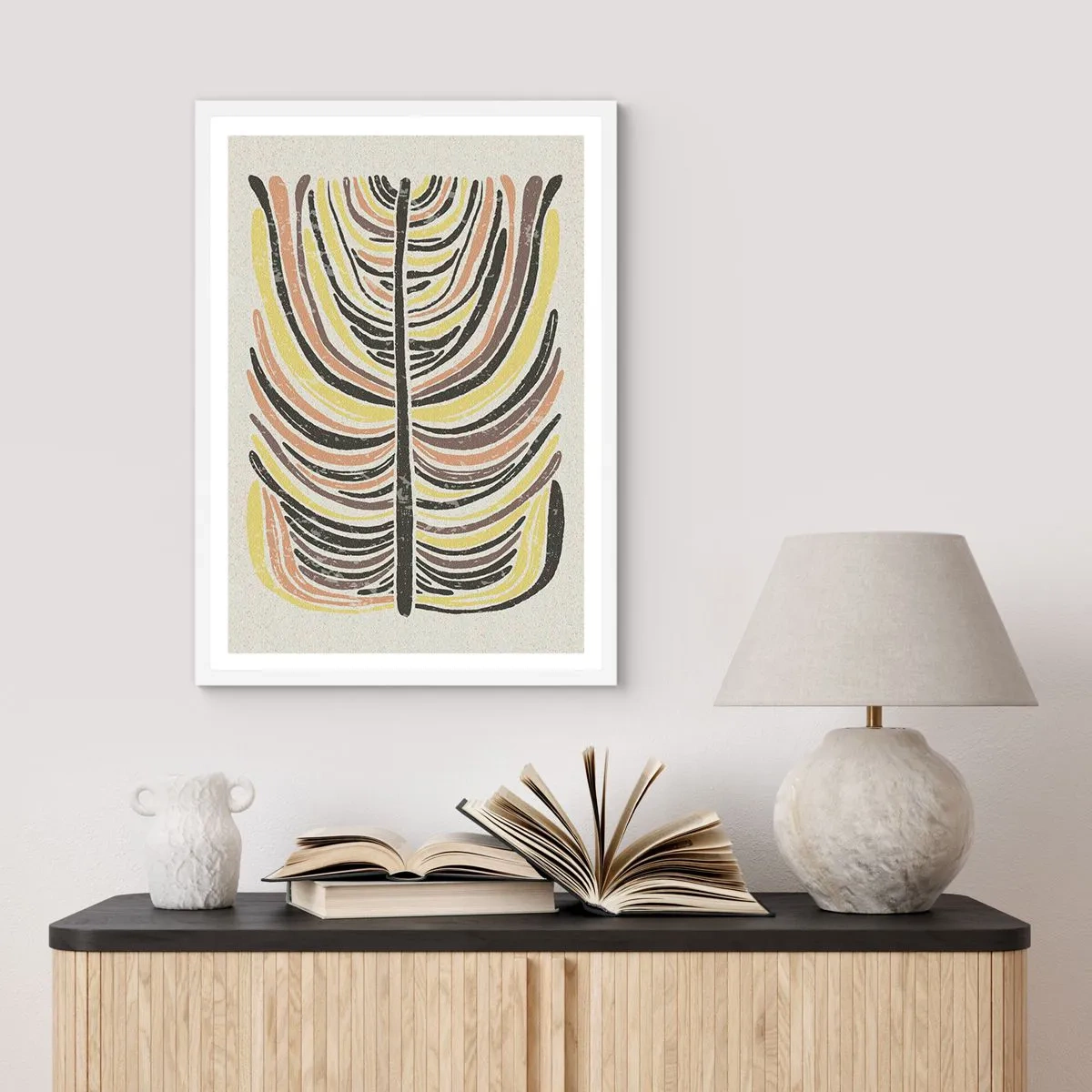 Poster in cornice bianca - Astrazione piena di vita - 40x50 cm