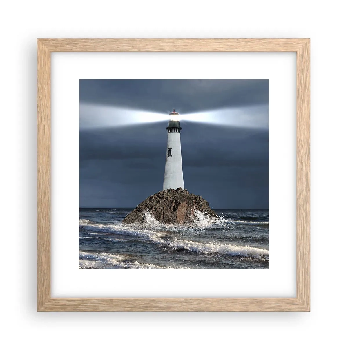 Poster in cornice rovere chiaro - Qui...qui... qui! - 30x30 cm