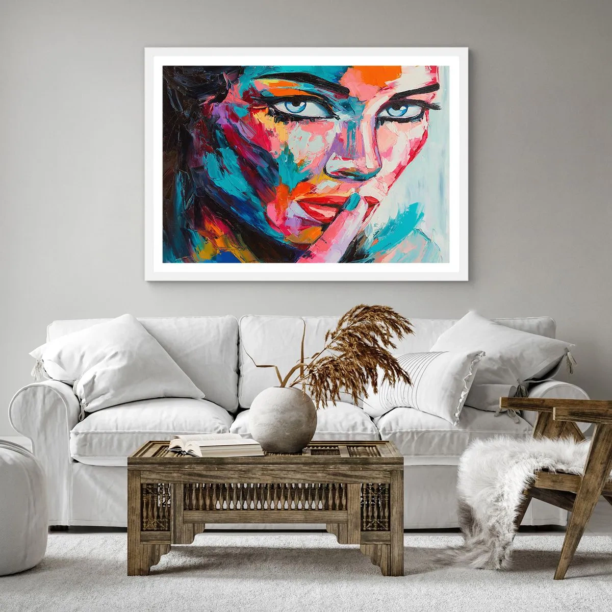 Poster in cornice bianca - Il nostro primo segreto - 60x60 cm