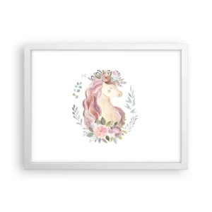 Poster in cornice bianca - Invito nel mondo delle favole - 40x30 cm