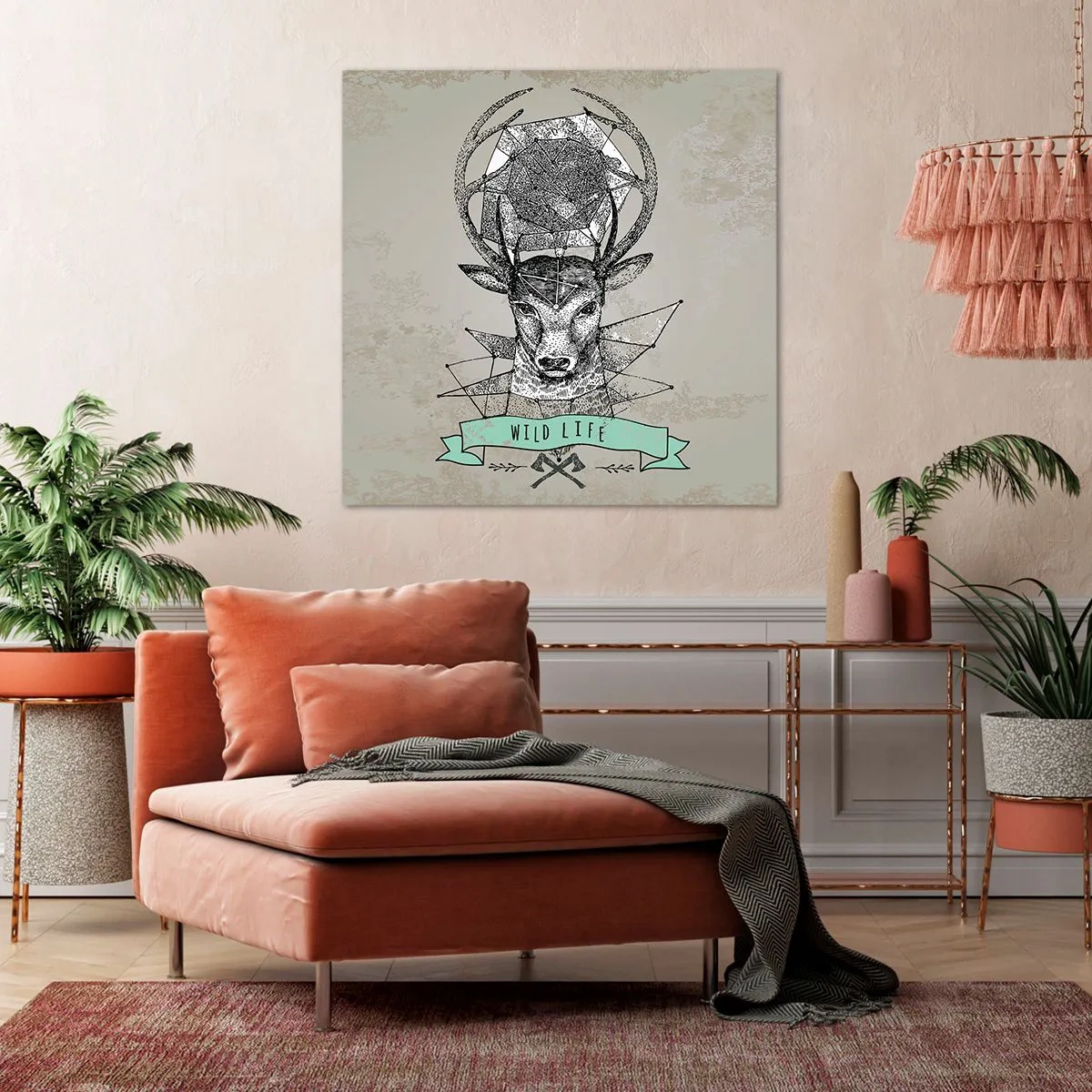 Quadro su tela - Stampe su Tela - La visione di Sant'Uberto - 60x60 cm